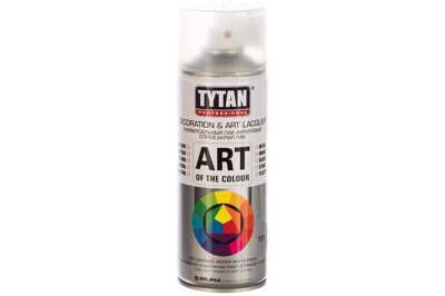 Краска аэрозольная лак бесцветный глянец Tytan Professional Art the colour, 400мл