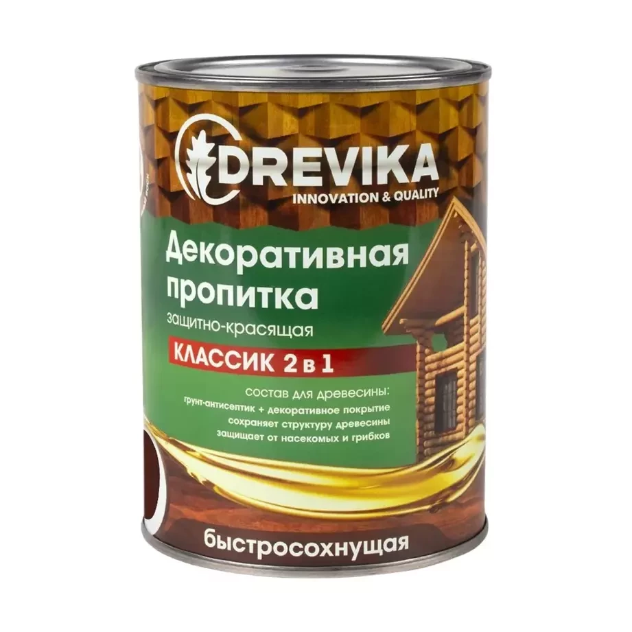 Декоративная пропитка DREVIKA 2в1 Классик орех 2,7л