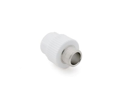 Ниппель ПП комбинированный наружн.резьба 20х3/4", белый