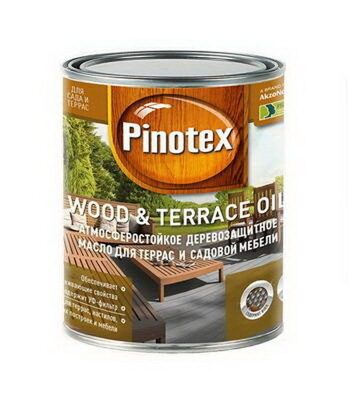 Деревозащитное масло PINOTEX Террас&Вуд Ойл 1л CLR база под колеровку (тик)