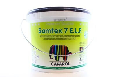 Краска поливинилацетатная водно-дисперсионная Caparol Samtex 7 E.L.F. Base 1, белая, 5 л / 7,10 кг