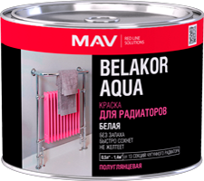 Краска BELAKOR AQUA Для радиаторов белая п/гл 0,5л (0,5кг)