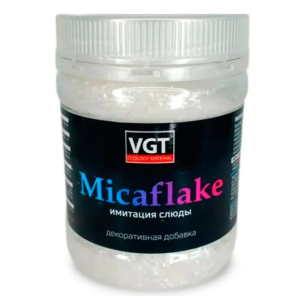 Добавка декоративная Micaflake "VGT", серебристо-белая,  800 мкм, 0,09 кг