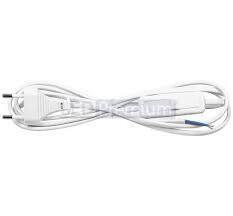 Сетевой шнур с выключателем, 230V 1.9 м белый, KF-HK-1