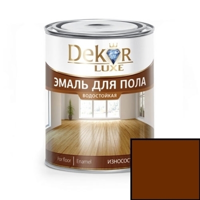 Эмаль для пола "DEKOR" "GOLD" каштан 0,8кг