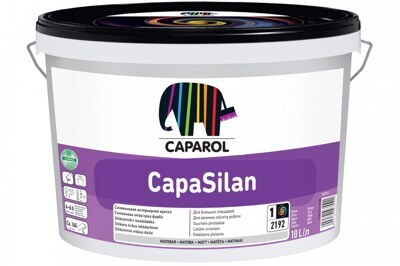 Краска силиконовая водно-дисперсионная Caparol CapaSilan, База 1, 10 л