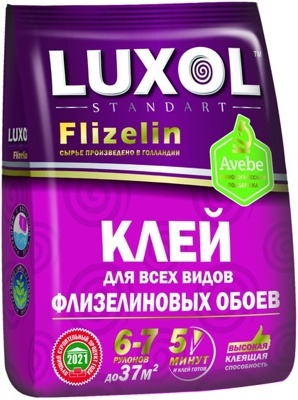 Клей обойный "LUXOL  флизелин " 200г. пакет standart
