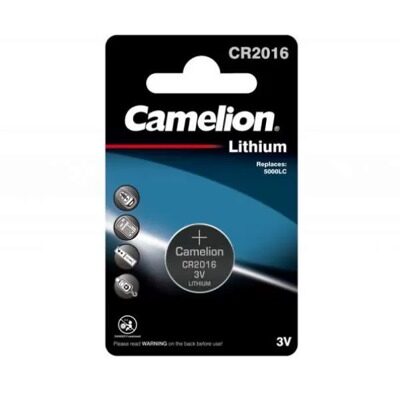 Camelion CR2016 BL-1 (CR2016-BP1, батарейка литиевая,3V)