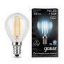Лампа Gauss LED Filament Globe  7W E14  4100K 1/10/50;
