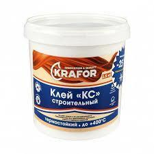 Клей "КС" 1,5 кг строительный термостойкий для внутренних  работ KRAFOR