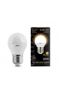 Лампа Gauss LED Globe E27 6.5W  3000K 1/10/50;