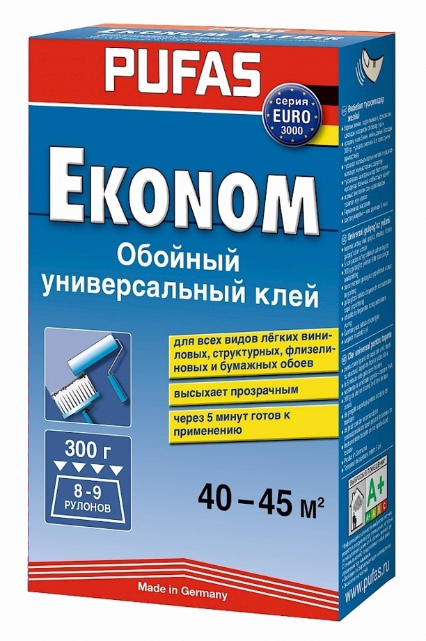 Клей для обоев универсальный Econom Euro 3000 (300 гр.)