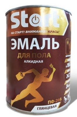 Эмаль д/пола ПФ-266 "Start", золотисто-коричневая, 1,8 кг