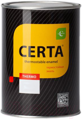 "CERTA" эмаль термостойкая антикоррозионная белый до 400°С (0,8кг)