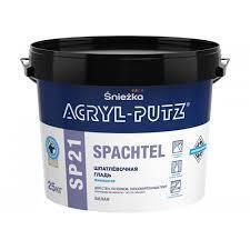 Шпатлевка белая финишная "Акрил Путц SP21 SPACHTEL" шпатлевочная гладь, 8 кг